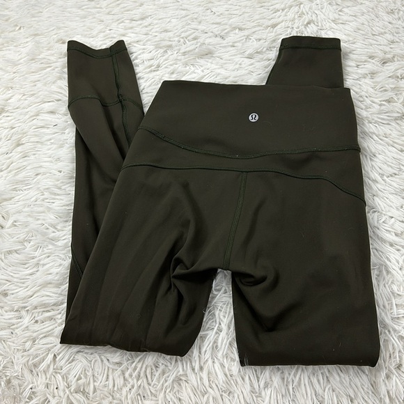 Lululemon In Movement 7/8 Tight *Everlux 25" Dark Olive - Picture 3 of 4